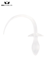 SMT3759 - Anal play đuôi heo trong suốt dài 17.2cm chất liệu silicon