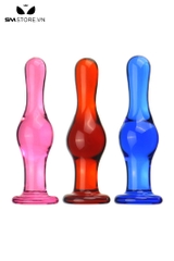 SMT3764 - Butt plug hậu môn trong suốt đầu tròn nhọn dài 13.8cm