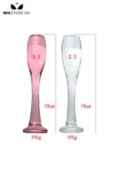 SMT3769 - Butt plug ngụy trang hình ly thủy tinh trong suốt dài 19cm