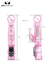 SMT3776 -  Máy rung đầu dương vật với nhánh con cá voi dài 23cm