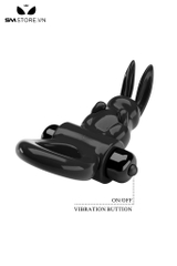 SMT3794 - Vòng rung đeo gốc dương vật tai thỏ có 10 tần số dài 92mm