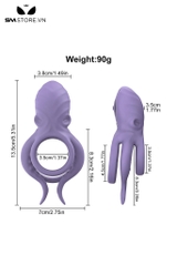 SMT3799 - Vòng rung đeo gốc dương vật hình con bạch tuộc dài 13.5cm