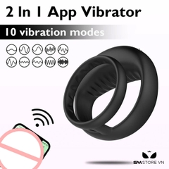 SMT3801 - Vòng rung đeo gốc dương vật có 10 chế độ sạc điện dài 6cm