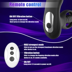 SMT3828 - Máy rung hậu môn rỗng giữa mix vòng đeo dương vật dài 122mm