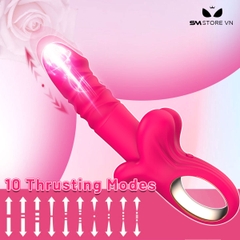 SMT3831 - Dương vật giả rung thụt có 10 tần số cầm tay dài 207mm