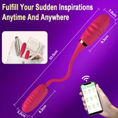 SMT3832 - Trứng rung 2 đầu với dương vật giả điều khiển APP dài 33.5cm