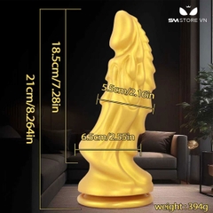 SMT3843 - Dương vật giả ngụy trang con rồng vàng đế dính tường dài 21cm