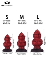 SMT3850 - Huge anal 2 tầng đế gắn tường và bi nổi dài 11 12.5 và 14.5cm
