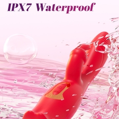 SMT3938 - Máy rung 2 đầu silicon có lưỡi liếm và 10 chế độ dài 25cm