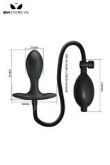 SMT3958 - Anal pump Pretty Love silicon có bóng inox ở giữa dài 91mm
