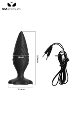 SMT3980 - Đồ chơi hậu môn kích điện vân tam giác dài 118mm silicon