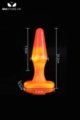 SMT3991 - Butt plug silicon trơn mịn với đầu tròn nhọn có 3 kích cỡ