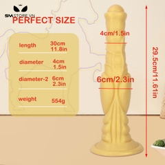 SMT3995 - Đồ chơi SM long anal đế dính tường silicon đàn hồi dài 29.5cm