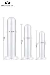SMT4000 - Long anal silicon trong suốt đế gắn tường có 3 kích cỡ