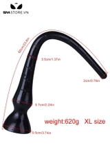 SMT4001 - Long anal silicon có vạch chia trong suốt đế hít tường và 3 size
