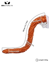 SMT4004 - Long anal có gai mềm bao quanh bằng silicon đế dính tường