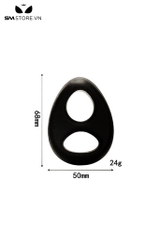 SMT4007 - Vòng đôi đeo gốc dương vật silicon đàn hồi dài 68mm