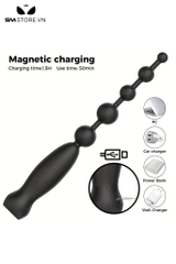 SMT4021 - Anal beads với chuỗi 5 hạt có 10 chế độ rung cầm tay
