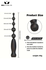 SMT4021 - Anal beads với chuỗi 5 hạt có 10 chế độ rung cầm tay