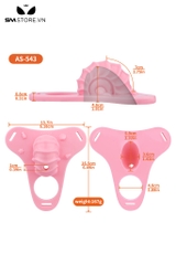 SMT4057 - Khóa dương vật hình vỏ ốc sên có đai đeo và lỗ thoáng