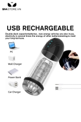 SMT4068 - Cốc thủ dâm hút rung sạc USB có tai nghe tháo rời