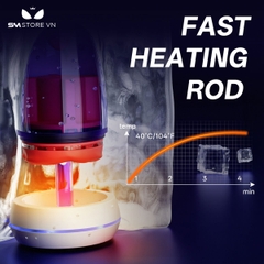 SMT4071 - Cốc thủ dâm rung thụt xoay và sưởi ấm sạc điện bằng silicon