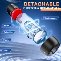 SMT4072 - Cốc thủ dâm rung thụt xoay điều khiển qua APP sạc điện silicon