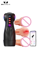 SMT4074 - Cốc thủ dâm rung thụt xoay với bộ 3 món âm đạo, miệng, hậu môn
