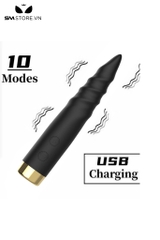 SMT4131 - Máy rung hình đầu mũi khoan silicon có 10 tần số sạc USB