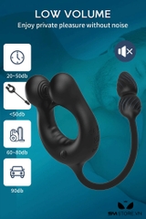 SMT4136 - Vòng rung dương vật mix butt plug hậu môn điều khiển qua APP