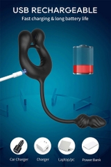 SMT4136 - Vòng rung dương vật mix butt plug hậu môn điều khiển qua APP