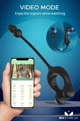 SMT4136 - Vòng rung dương vật mix butt plug hậu môn điều khiển qua APP