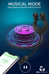 SMT4136 - Vòng rung dương vật mix butt plug hậu môn điều khiển qua APP