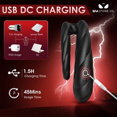 SMT4138 - Vòng đôi rung đeo gốc dương vật có 10 chế độ điều khiển qua APP
