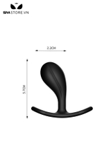 SMT4176 - Butt plug silicon hình giọt nước với đường gân dọc ở giữa