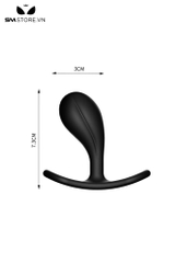 SMT4176 - Butt plug silicon hình giọt nước với đường gân dọc ở giữa