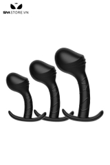 SMT4179 - Set 3 món butt plug đầu dương vật cong có 3 kích cỡ