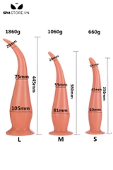 SMT4190 - Long anal silicon mềm đuôi siêu dài và nhọn đế gắn tường
