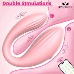 SMT4198 - Trứng rung 2 đầu vân dọc có 10 tần số điều khiển qua APP