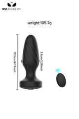 SMT4202 - Máy rung hậu môn silicon vân chéo có 9 chế độ xoay dài 10.5cm