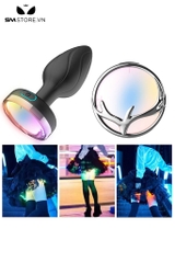 SMT4205 - Máy rung hậu môn silicon có đế phát sáng sạc điện dài 94mm