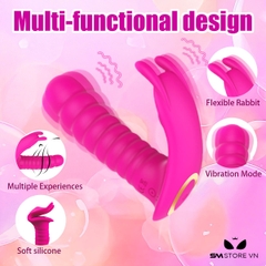 SMT4213 - Máy rung 2 đầu hình tai thỏ điều khiển từ xa sạc điện có 10 tần số