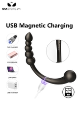 SMT4214 - Máy rung 2 đầu anal beads có 10 chế độ dài 201mm sạc điện