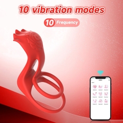 SMT4215 - Vòng rung đeo gốc dương vật có 10 chế độ điều khiển qua APP
