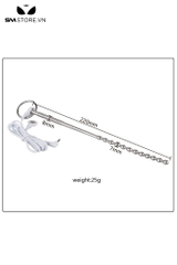SMT4224 - Đồ chơi niệu đạo sounding inox dài 22cm với chuỗi bi liền