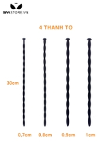 SMT424 - Bộ đồ chơi niệu dạo souding silicon dạng xoắn màu đen