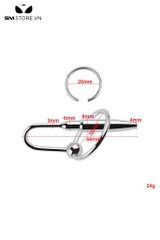 SMT4232 - Sounding inox có vòng và viên bi đính kèm mix móc nối
