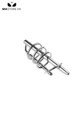 SMT4233 - Đồ chơi niệu đạo inox rỗng có móc nối 4 vòng dài 98mm