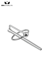 SMT4235 - Đồ chơi niệu đạo inox cho nam có móc nối với bi tròn dài 80mm