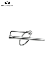SMT4235 - Đồ chơi niệu đạo inox cho nam có móc nối với bi tròn dài 80mm